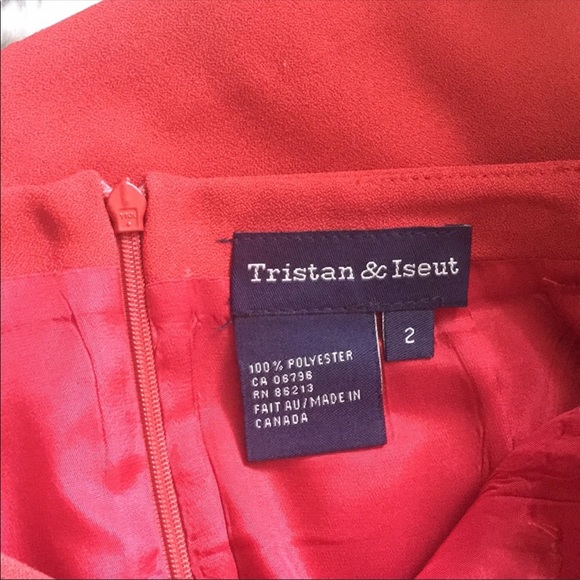 TRISTAN | Lined Red Skirt Size 2 - Picture 4 of 4
